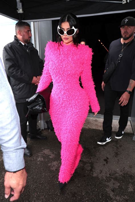 kylie jenner chanel pink dress|Kylie Jenner balenciaga dress.